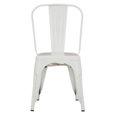 DINING CHAIR MELITA-PRO HM8641.41 METAL IN MATTE WHITE 44x47x84.5Hcm.