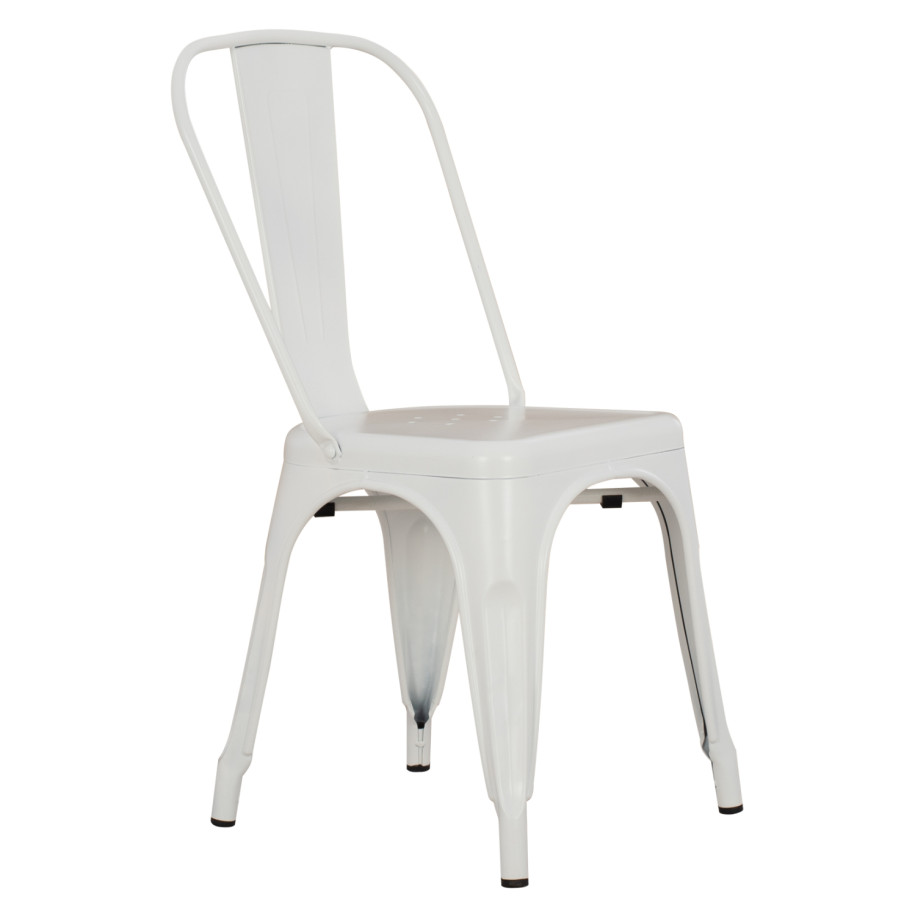 DINING CHAIR MELITA-PRO HM8641.41 METAL IN MATTE WHITE 44x47x84.5Hcm.