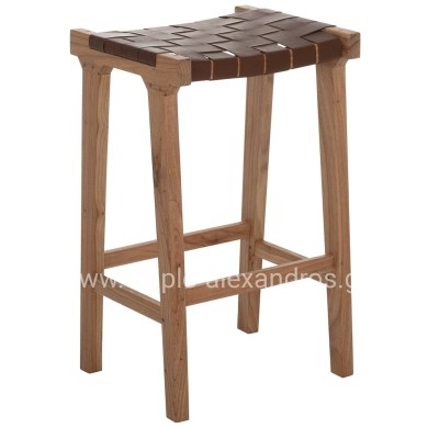 BAR STOOL HM99382.01 SOLID TEAK NATURAL 40X35X65H