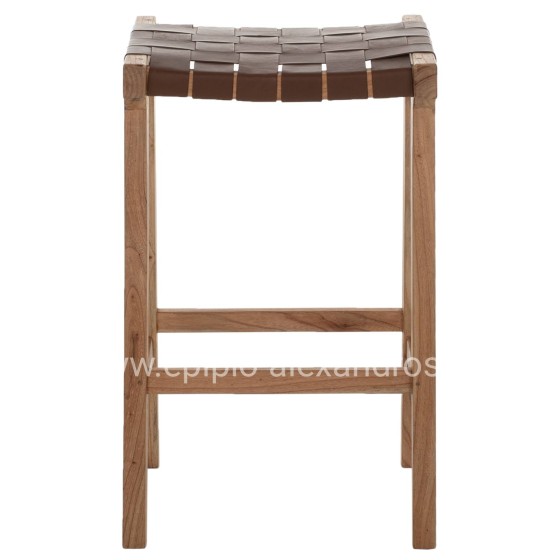 BAR STOOL HM99382.01 SOLID TEAK NATURAL 40X35X65H