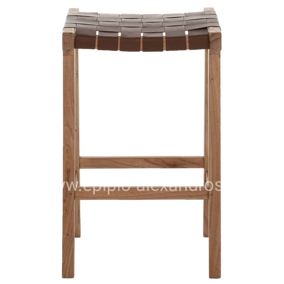 BAR STOOL HM99382.01 SOLID TEAK NATURAL 40X35X65H