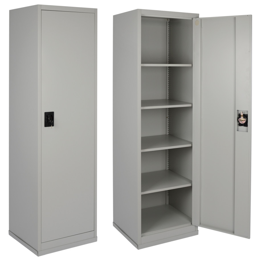 WARDROBE 1-DOOR METALLIC WITH LOCK OVIEDO HM5117.11 GREY 50x45x185Hcm.