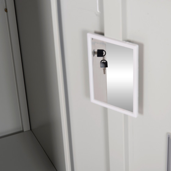 LOCKER METALLIC BRAILA HM5546.11 6 CABINETS WITH KEY LOCKS IN LIGHT GREY 90x45x185Hcm.