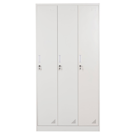 METAL TRIPLE LOCKER WITH KEYLOCKS ALTONA HM5634.11 GREY 90x45x185Hcm.