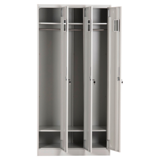 METAL TRIPLE LOCKER WITH KEYLOCKS ALTONA HM5634.11 GREY 90x45x185Hcm.