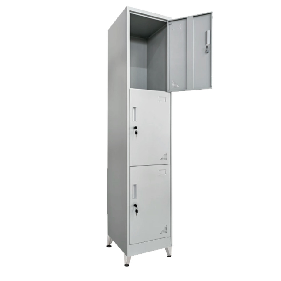 LOCKER METALLIC 1-LEAF VERTICAL CABINETS WITH LEGS BELFAST HM21102.01 GREY 38.5x45x195Hcm.