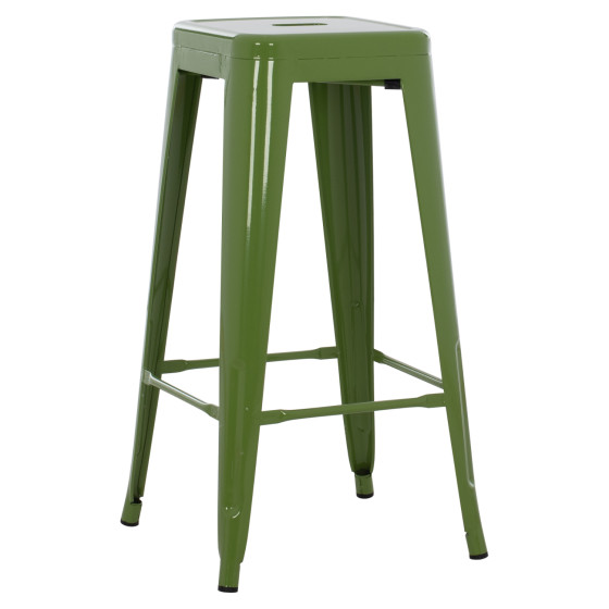 BAR STOOL MELITA-PRO HM8642.53 METAL IN LIGHT OLIVE GREEN 43x43x78Hcm.
