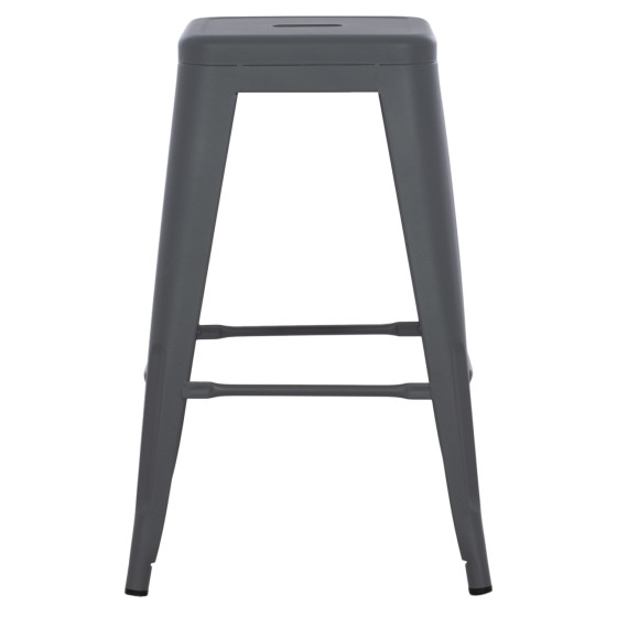 ΣΚΑΜΠΟ ΜΕΣΑΙΟΥ ΥΨΟΥΣ ΜΕΤΑΛΛΙΚΟ MELITA-PRO HM8573.50 ΓΚΡΙ 43x43x67Υεκ.