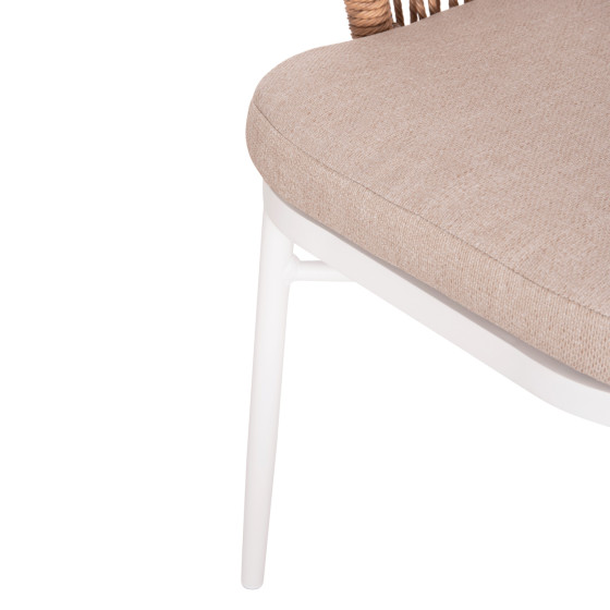 ΠΟΛΥΘΡΟΝΑ ΑΛΟΥΜΙΝΙΟΥ ORIN HM6265.02 ΛΕΥΚΗ-P.E.RATTAN ΦΥΣΙΚΟ-ΜΠΕΖ ΜΑΞΙΛΑΡΙΑ 58x61x75Υ