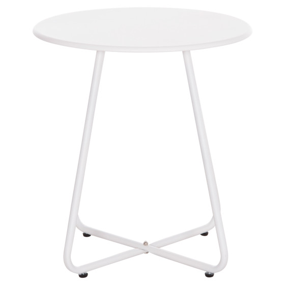 SIDE TABLE ROUND SAMMON HM6271.02 METAL IN WHITE COLOR Φ45x50Hcm.