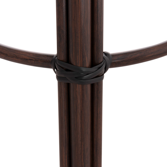 ALUMINUM MEDIUM HEIGHT BAR STOOL CHINO HM6286.01 BAMBOO LOOK & TEXTILENE IN BROWN 43x43x65Hcm.