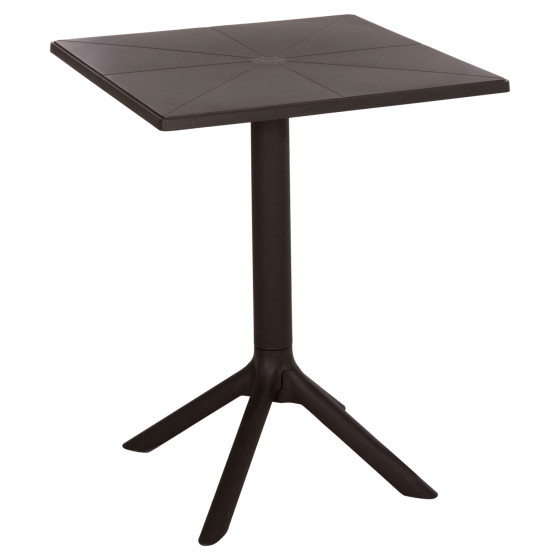 SQUARE POLYPROPYLENE TABLE TERRIN HM6125.13 BROWN 60x60x75Hcm.