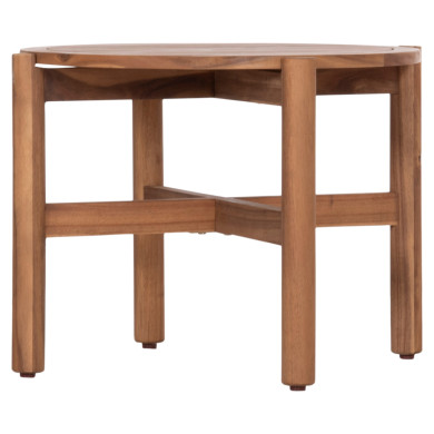 ΤΡΑΠΕΖΙ ΧΑΜΗΛΟ ΕΞ.ΧΩΡΟΥ ΣΤΡΟΓΓΥΛΟ SANJI HM6222 ΞΥΛΟ ΑΚΑΚΙΑΣ ΣΕ ΦΥΣΙΚΟ Φ66x48.5Υεκ.