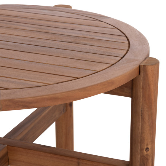 ΤΡΑΠΕΖΙ ΧΑΜΗΛΟ ΕΞ.ΧΩΡΟΥ ΣΤΡΟΓΓΥΛΟ SANJI HM6222 ΞΥΛΟ ΑΚΑΚΙΑΣ ΣΕ ΦΥΣΙΚΟ Φ66x48.5Υεκ.