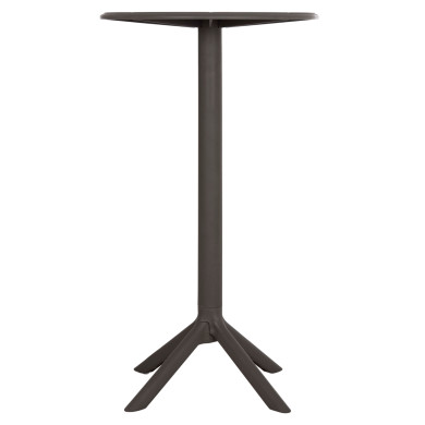 BAR TABLE ROUND TERRIN HM6126.15 POLYPROPYLENE IN DARK OLIVE GREEN Φ60x106Hcm.