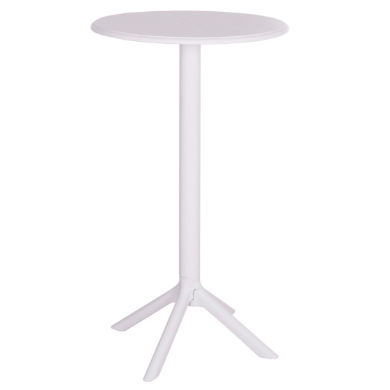BAR TABLE ROUND TERRIN HM6126.11 POLYPROPYLENE WHITE Φ60x106Hcm.