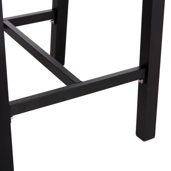 BAR STOOL MEDIUM HEIGHT HOWARD HM5791.23 ALUMINUM IN BLACK--DARK GREY ROPE 47.5x55x94.5Hcm.