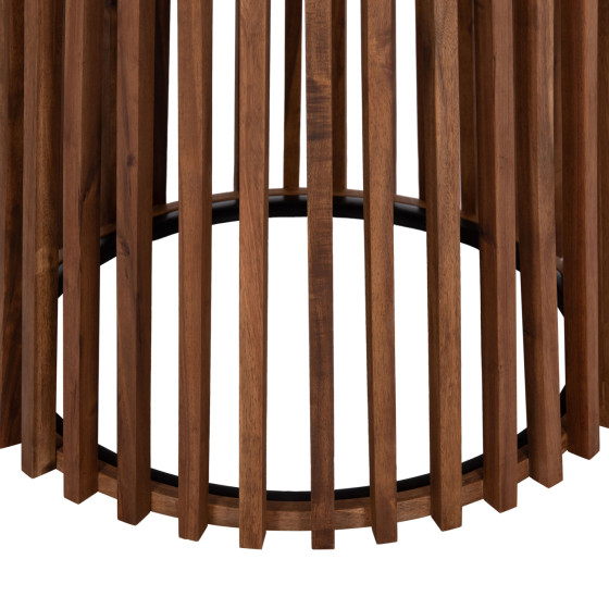 OUTDOOR DINING TABLE CRISTOBAL HM6234 ACACIA WOOD-METAL Φ120x76Hcm.