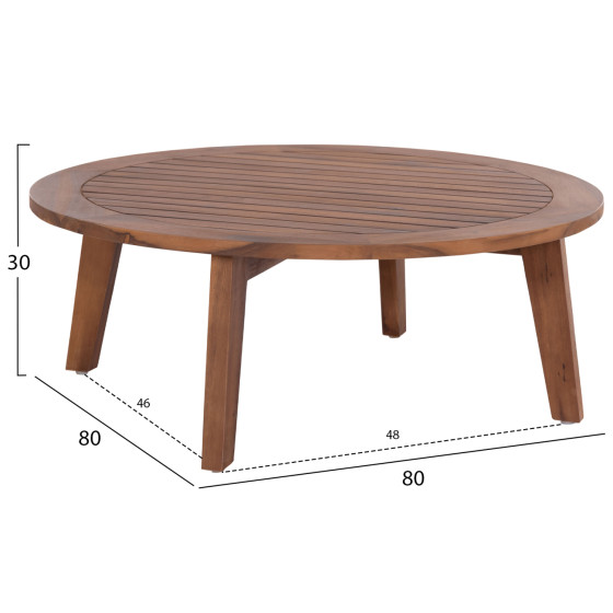 OUTDOOR LOUNGE SET 4PCS HARRA HM6236 ACACIA WOOD IN NATURAL--CUSHIONS IN GREY