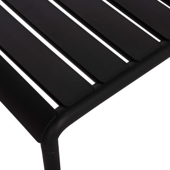 OUTDOOR COFFEE TABLE KORVER HM6334.02 POLYPROPYLENE IN BLACK 100x60x46Hcm.