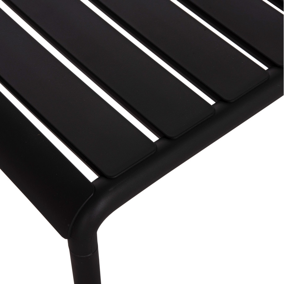 OUTDOOR COFFEE TABLE KORVER HM6334.02 POLYPROPYLENE IN BLACK 100x60x46Hcm.