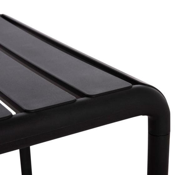 OUTDOOR COFFEE TABLE KORVER HM6334.02 POLYPROPYLENE IN BLACK 100x60x46Hcm.
