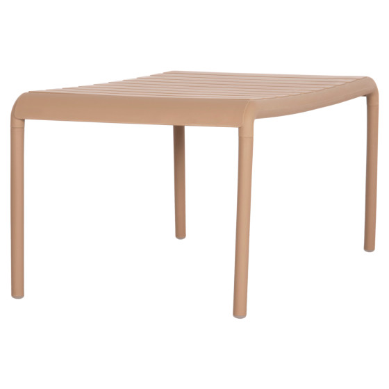 OUTDOOR COFFEE TABLE KORVER HM6334.04 POLYPROPYLENE IN CAPPUCCINO 100x60x46Hcm.