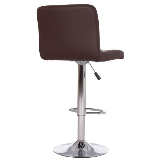 BAR STOOL SWIVELING DIANA HM202.23 BROWN PU--CHROMED METAL 44x52x109Hcm.