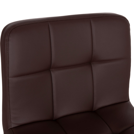 BAR STOOL SWIVELING DIANA HM202.23 BROWN PU--CHROMED METAL 44x52x109Hcm.