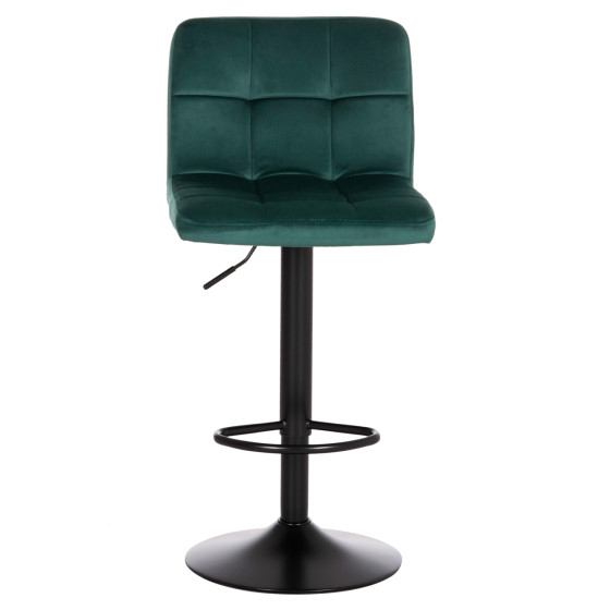 BAR STOOL SWIVELING DIANA HM202.43 CYPRESS GREEN VELVET--BLACK MATTE METAL 44x52x109Hcm.