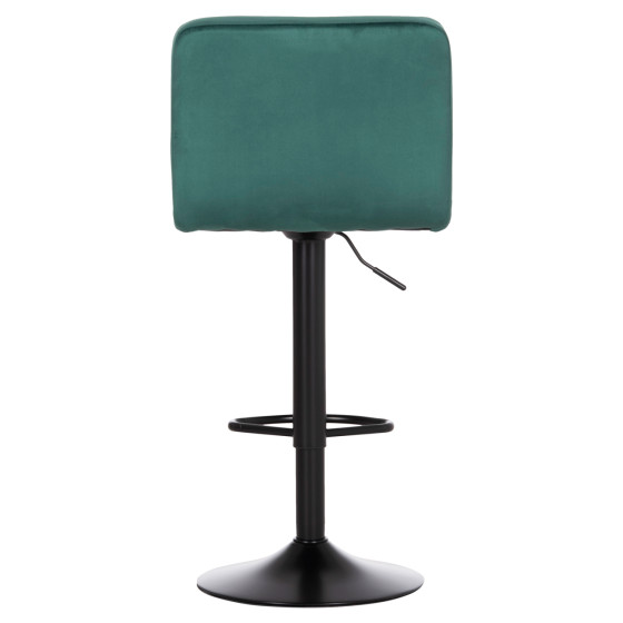 BAR STOOL SWIVELING DIANA HM202.43 CYPRESS GREEN VELVET--BLACK MATTE METAL 44x52x109Hcm.