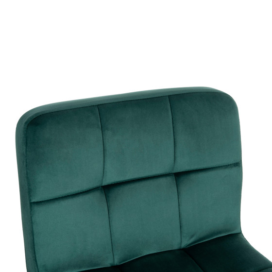 BAR STOOL SWIVELING DIANA HM202.43 CYPRESS GREEN VELVET--BLACK MATTE METAL 44x52x109Hcm.