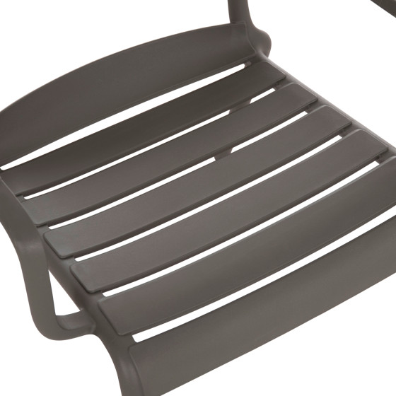 POLYPROPYLENE LOUNGE ARMCHAIR KORVER HM6333.05 DARK OLIVE GREEN 63.5x65x76Hcm.