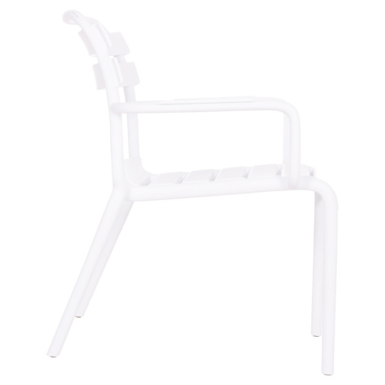 POLYPROPYLENE LOUNGE ARMCHAIR KORVER HM6333.01 WHITE 63.5x65x76Hcm.