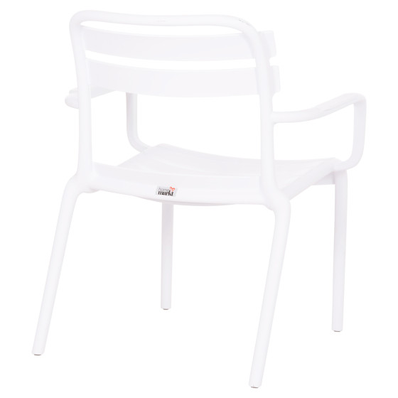 POLYPROPYLENE LOUNGE ARMCHAIR KORVER HM6333.01 WHITE 63.5x65x76Hcm.