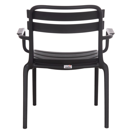 POLYPROPYLENE LOUNGE ARMCHAIR KORVER HM6333.02 BLACK 63.5x65x76Hcm.