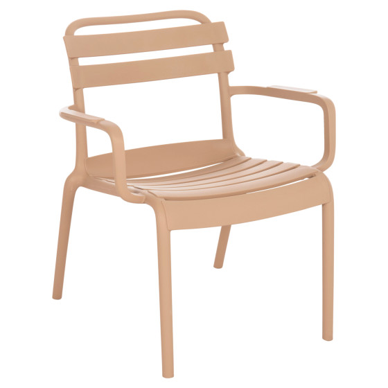 POLYPROPYLENE LOUNGE ARMCHAIR KORVER HM6333.04 CAPPUCCINO 63.5x65x76Hcm.