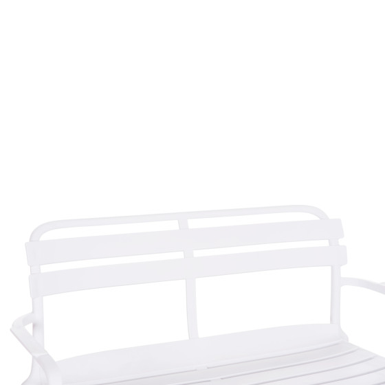 POLYPROPYLENE 2-SEATER BENCH KORVER HM6332.01 WHITE 113x65x76Hcm.