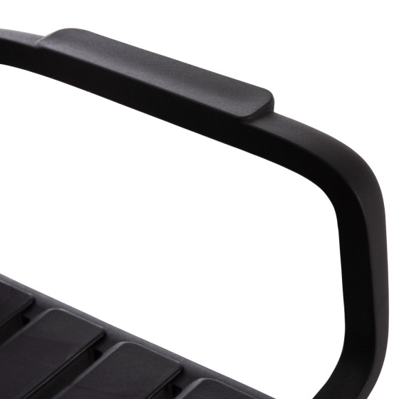 POLYPROPYLENE 2-SEATER BENCH KORVER HM6332.02 BLACK 113x65x76Hcm.