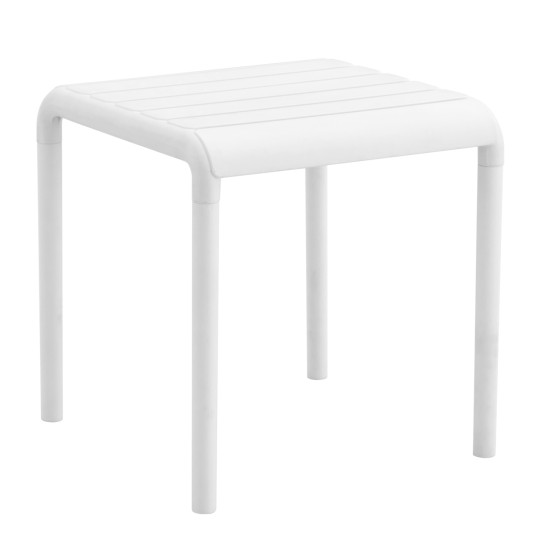 OUTDOOR SQUARE COFFEE TABLE KORVER HM6335.01 POLYPROPYLENE IN WHITE 45x45x47Hcm.