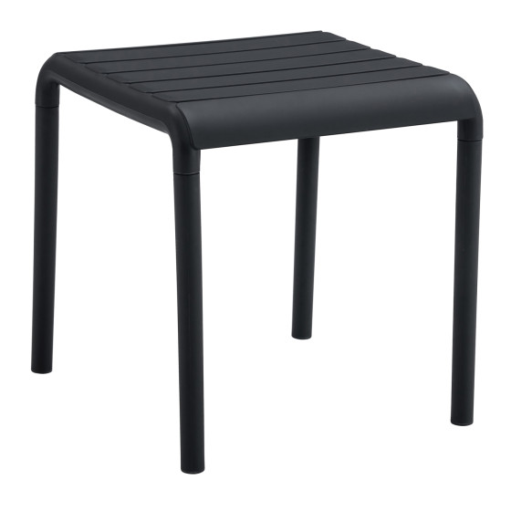 OUTDOOR SQUARE COFFEE TABLE KORVER HM6335.02 POLYPROPYLENE IN BLACK 45x45x47Hcm.