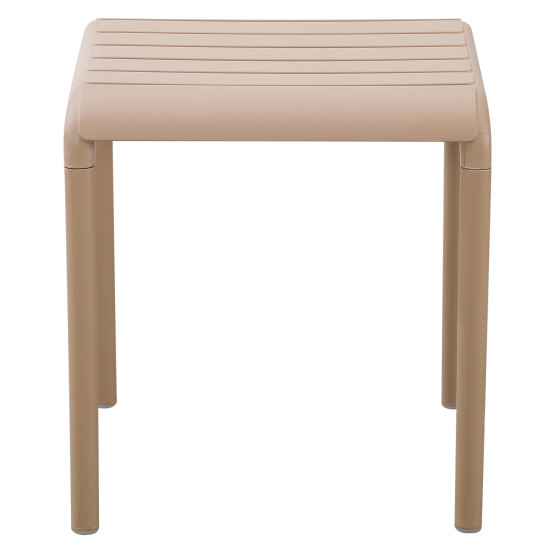 OUTDOOR SQUARE COFFEE TABLE KORVER HM6335.04 POLYPROPYLENE IN CAPPUCCINO 45x45x47Hcm.