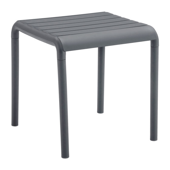 OUTDOOR SQUARE COFFEE TABLE KORVER HM6335.03 POLYPROPYLENE IN GREY 45x45x47Hcm.