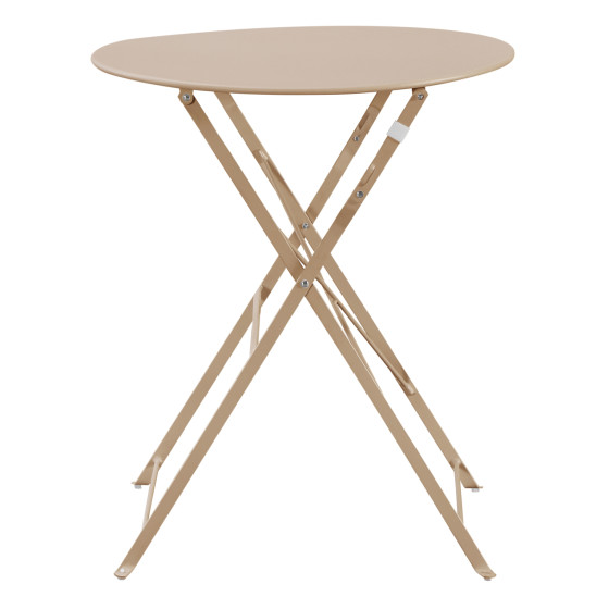 OUTDOOR ROUND FOLDABLE TABLE SOPHIE HM6336.04 METAL IN CAPPUCCINO Φ60x70Hcm.
