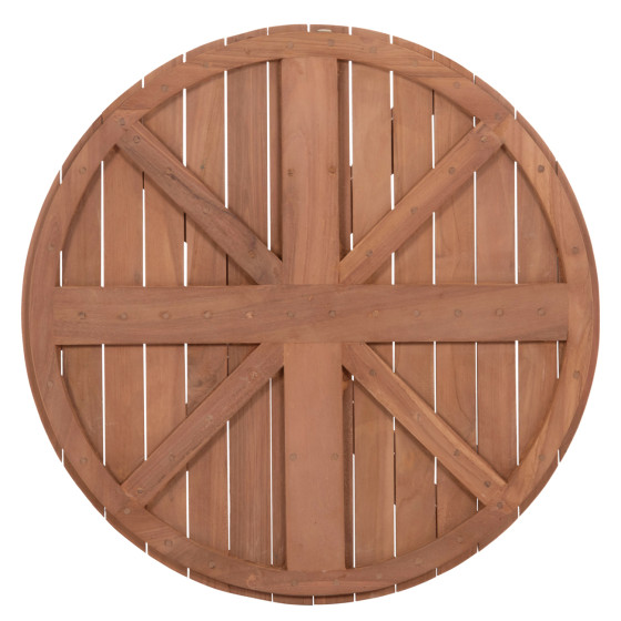 TABLETOP ROUND HM18133 TEAK WOOD--NATURAL COLOR Φ70x4(thickness)cm.