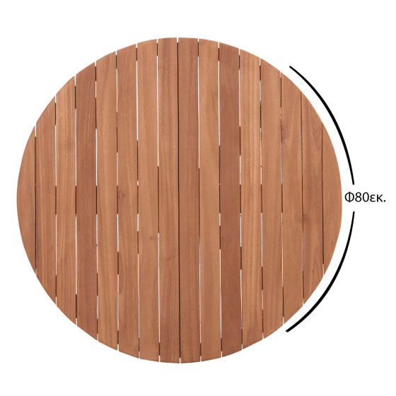 TABLETOP ROUND HM18134 TEAK WOOD--NATURAL COLOR Φ80x4(thickness)cm.
