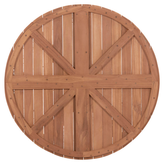 TABLETOP ROUND HM18134 TEAK WOOD--NATURAL COLOR Φ80x4(thickness)cm.