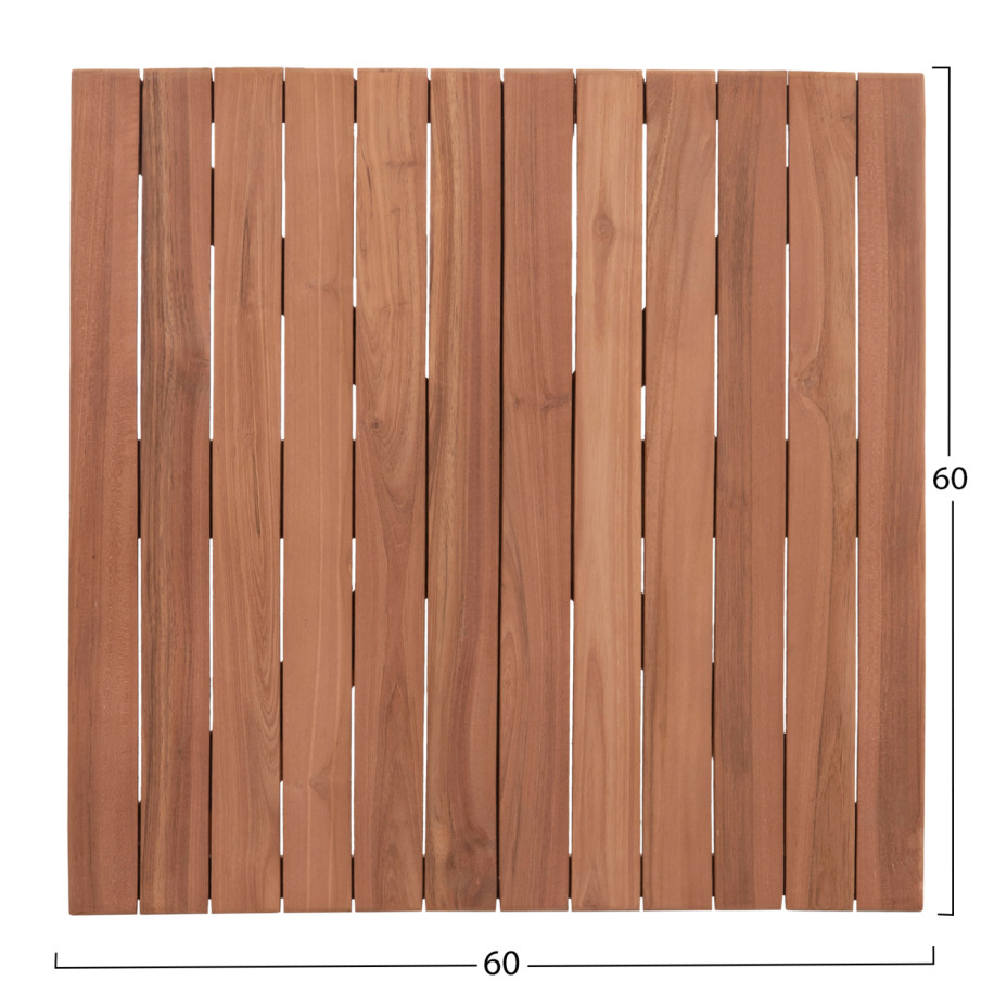 TABLETOP SQUARE HM18135 TEAK WOOD--NATURAL COLOR 60x60x4(thickness)cm.