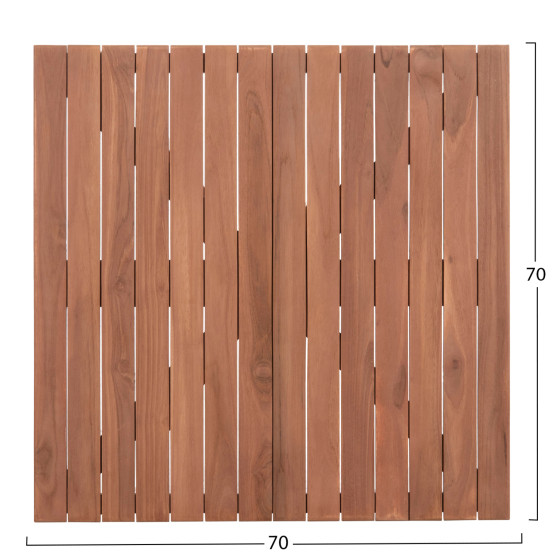 TABLETOP SQUARE HM18136 TEAK WOOD--NATURAL COLOR 70x70x4(thickness)cm.