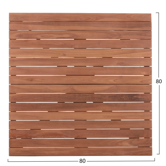 TABLETOP SQUARE HM18137 TEAK WOOD--NATURAL COLOR 80x80x4(thickness)cm.